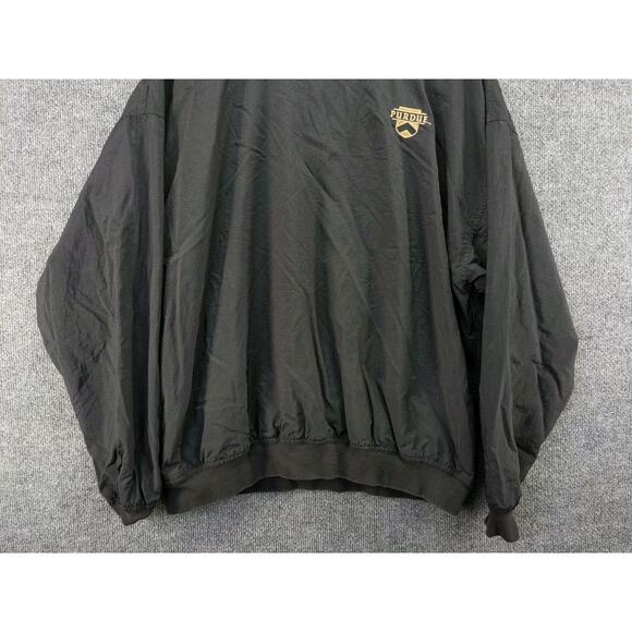 Mens Gear for Sports Pullover Windbreaker SZ XL Black Purdue Embroidered - Picture 4 of 12